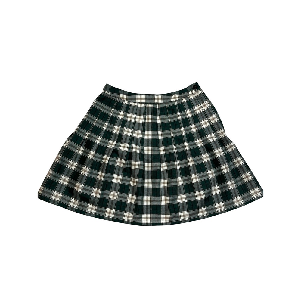 Urban Outfitters Skirt Womens XS Green Plaid Pleated Mini A-Line Dark Academia